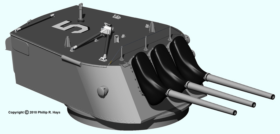 6 inch triple turret